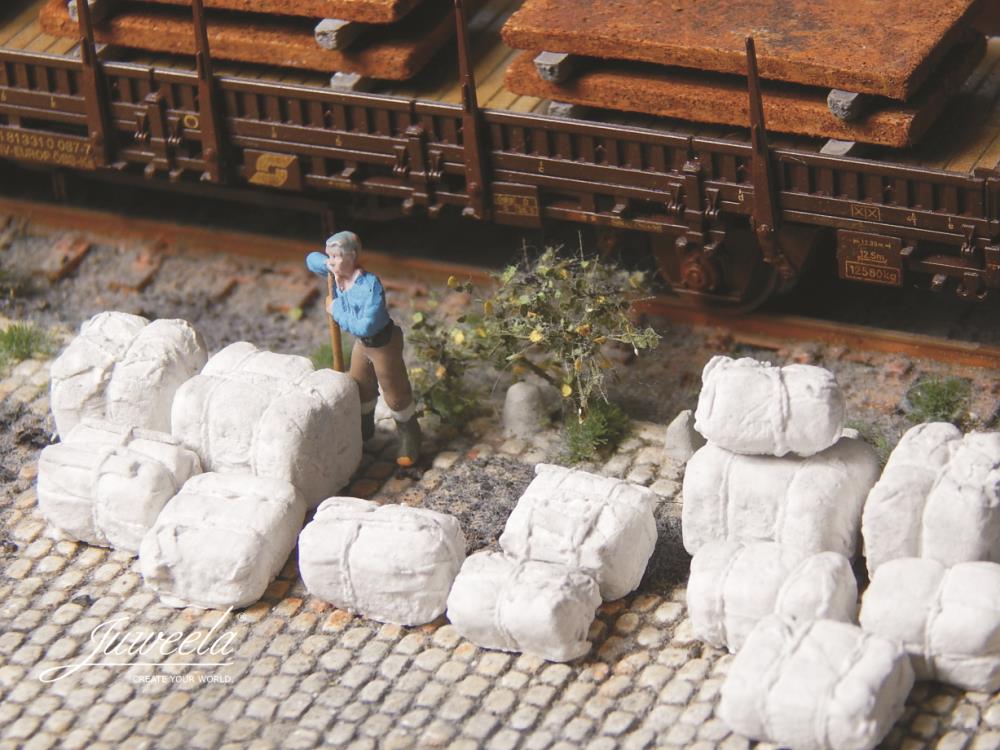 Juweela 28325 Rohstoffballen weiß - 1:87 - 20 Stk. - Neu - OVP