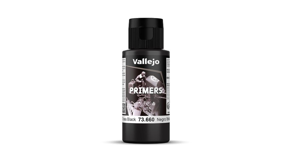 Vallejo 73660 Grundierung, schwarz, glänzend, 60 ml Primer NEU