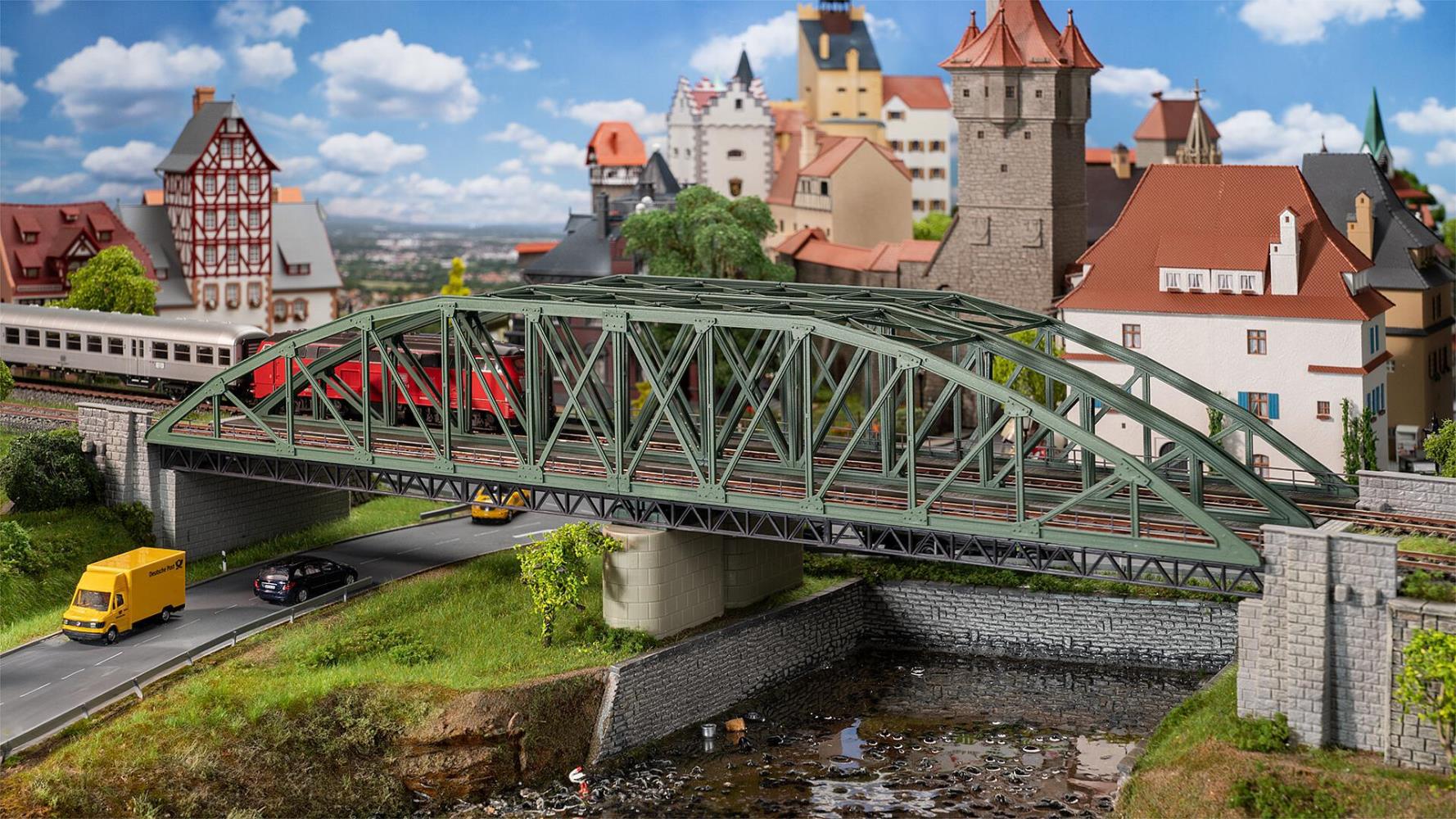 Faller 120507 Bogenbrücke 2-gleisig 1:87 Spur H0 Bausatz Neu OVP