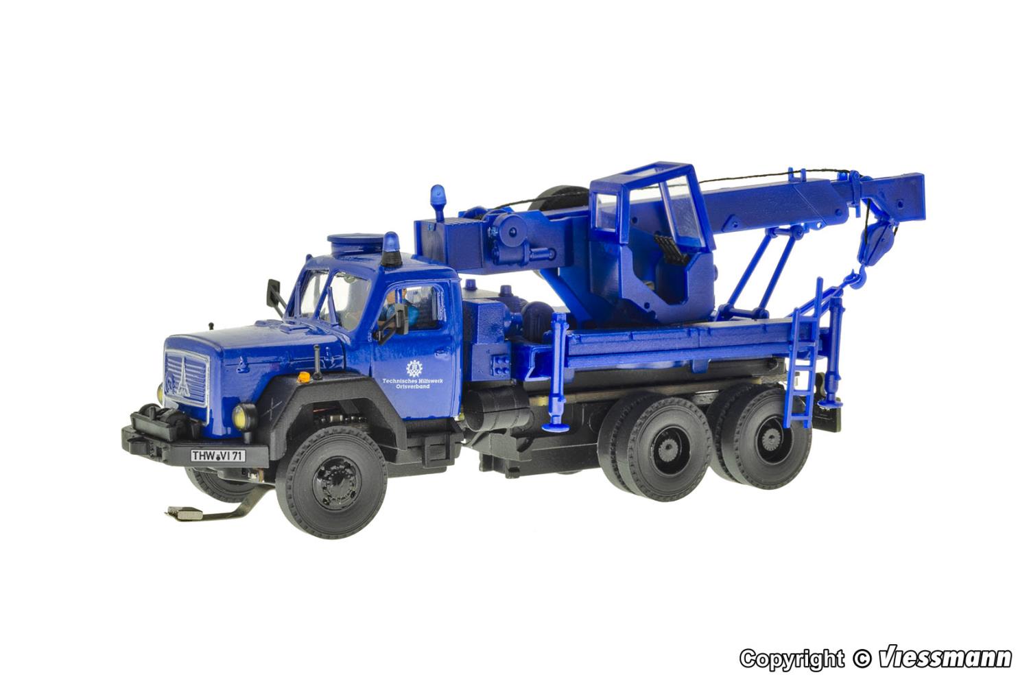 Viessmann 8071 THW MAGIRUS DEUTZ 3-achs Bergekran 1:87 Spur H0