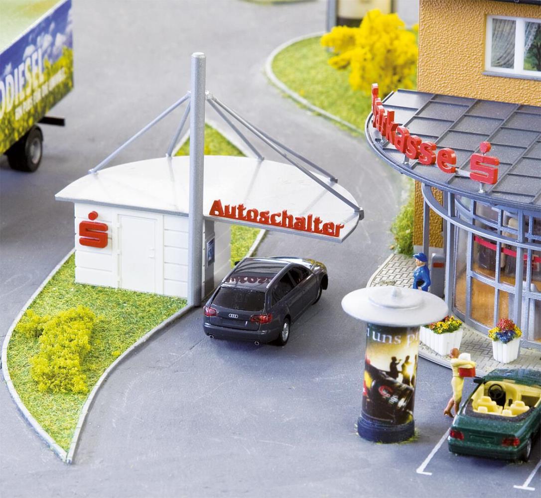 Faller 130480 Sparkasse mit Autoschalter 1:87 Spur H0 Bausatz Neu