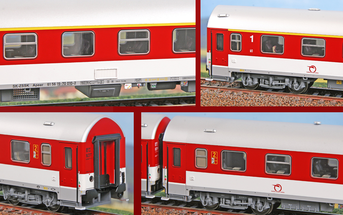 ACME 55381 Wagenset Apeer 1.Kl. Bpeer 2.Kl. ZSSK 1:87 Spur H0
