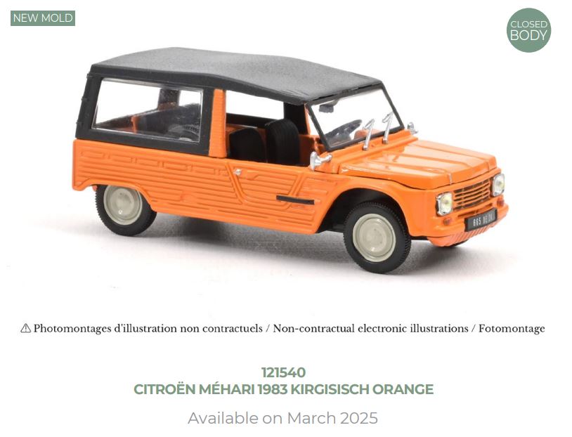 Norev 121540 Citroën Méhari 1983 Kirgisisch Orange 1:12