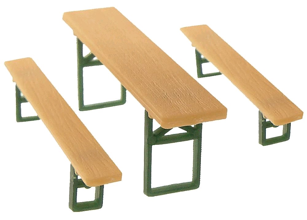 Faller 180444 40 Brauerei-Bänke und 20 Tische 1:87 Spur H0 Neu OVP