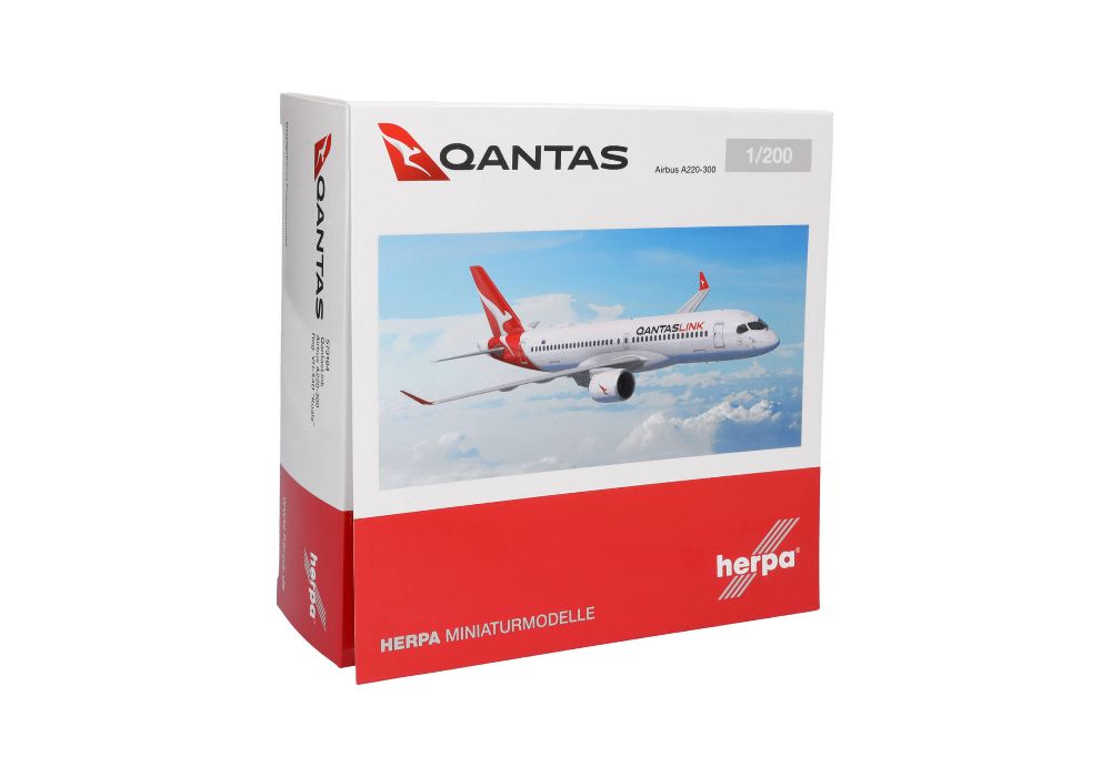Herpa 573184 QantasLink Airbus A220-300 - "Koala" - VH-X4B 1:200