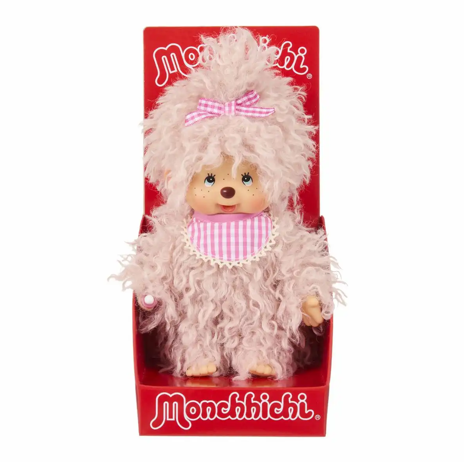 Monchhichi 204229 Plüschfigur Fluff Pink Girl 20 cm Stoff NEU