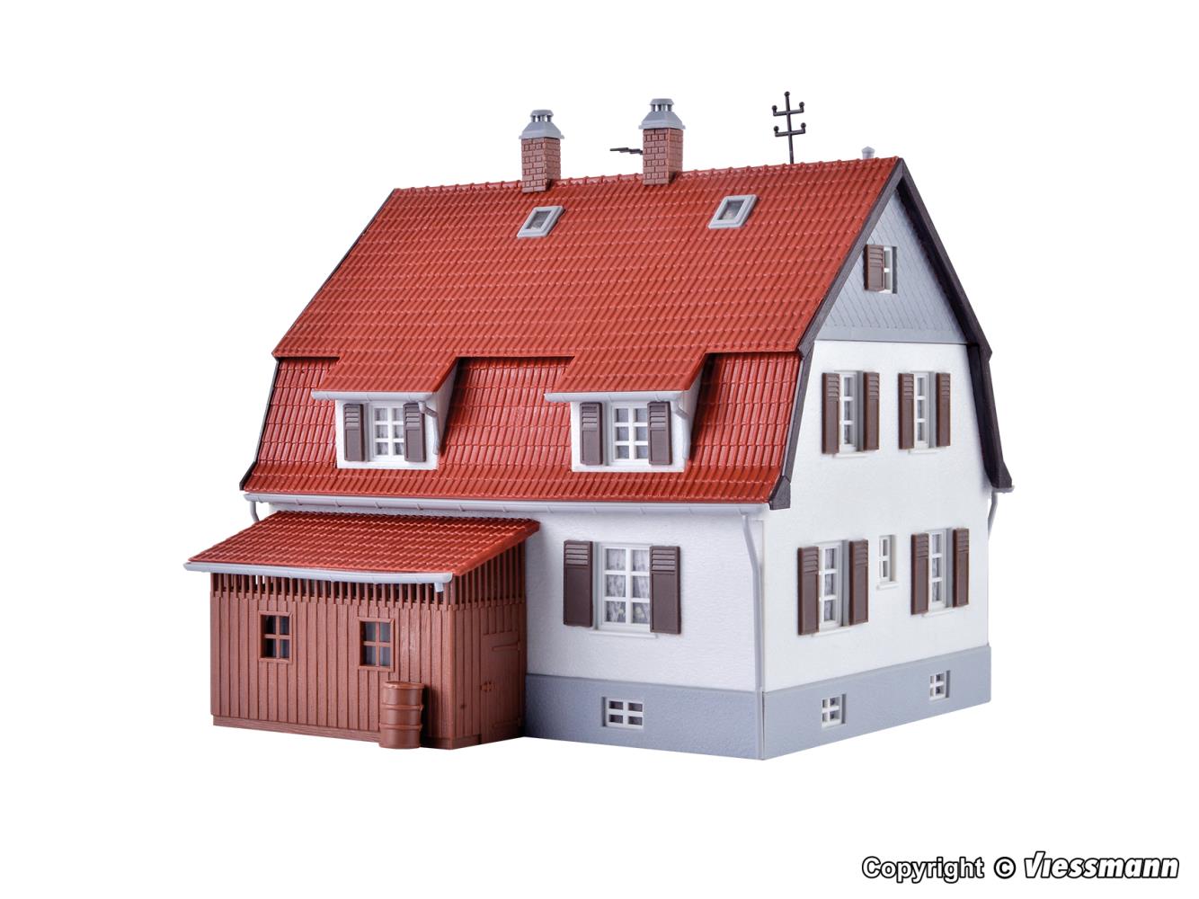 Kibri 38162 Wohnhaus mit Erker - Spur H0 - Bausatz - Neu - OVP