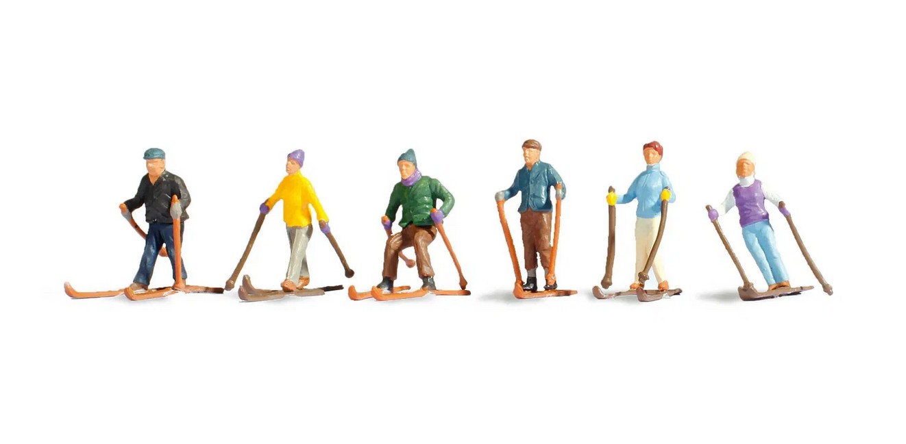 Noch 15828 Skifahrer 1:87 Spur H0 NEU OVP Figuren