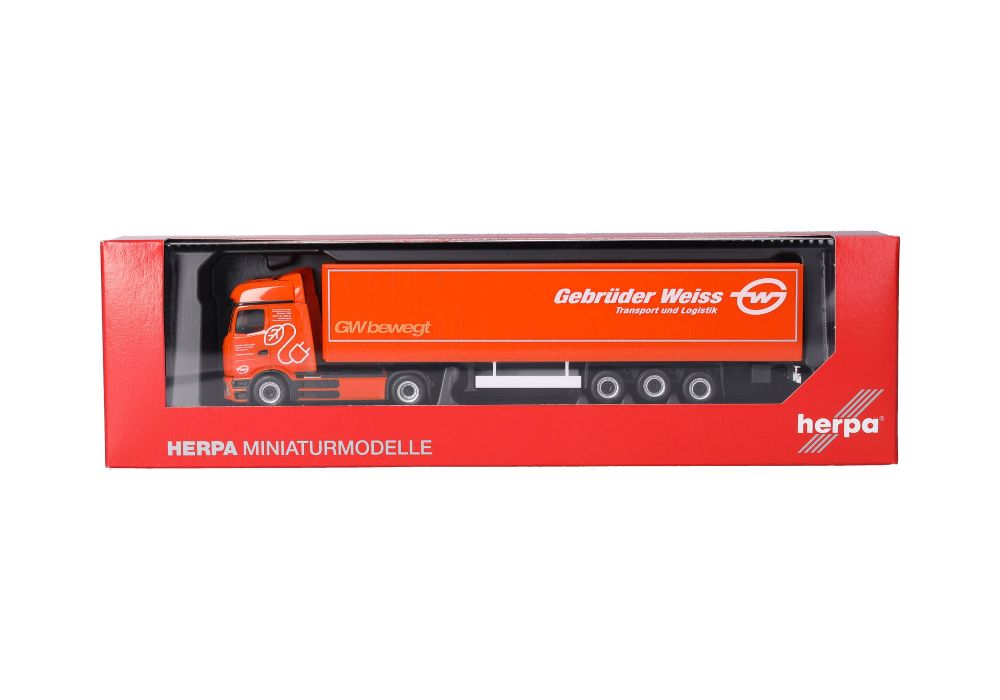 Herpa 320177 MB eActros 600 ProCab Pla-SZ "Gebrüder Weiss" 1:87