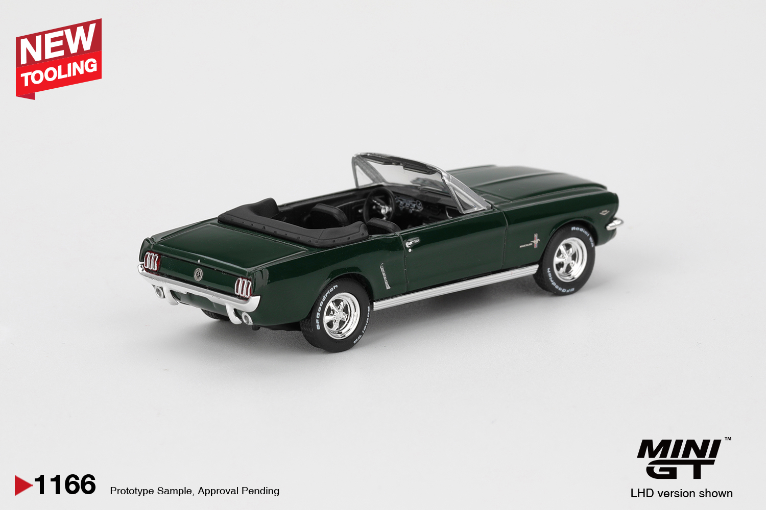 Mini GT 1166 Ford Mustang Convertible Highland Green 1964 1:64