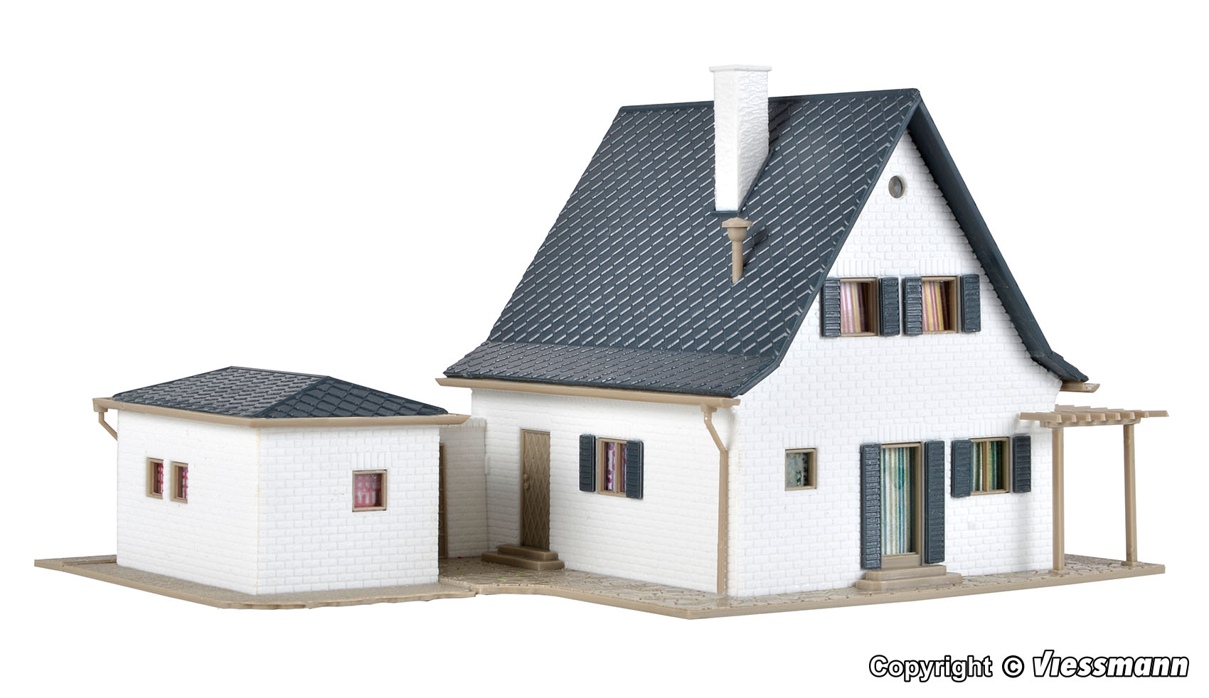 Vollmer 43718 Wohnhaus mit Garage 1:87 Spur H0 Bausatz Neu OVP