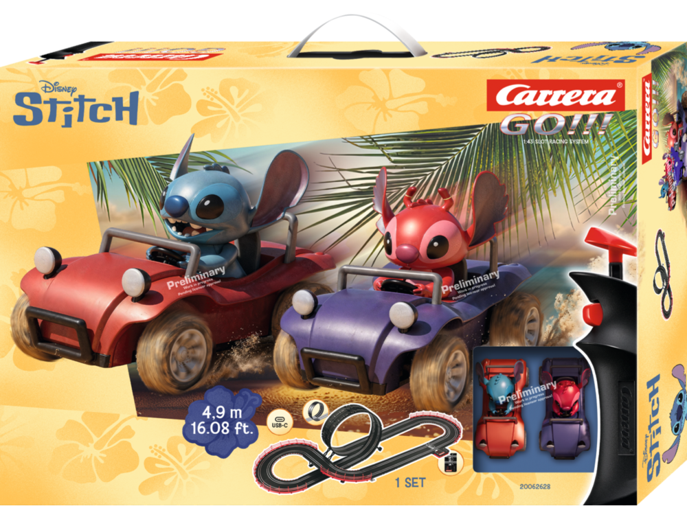 Carrera 20062628 Disney Stitch GO!!! Autorennbahn Set