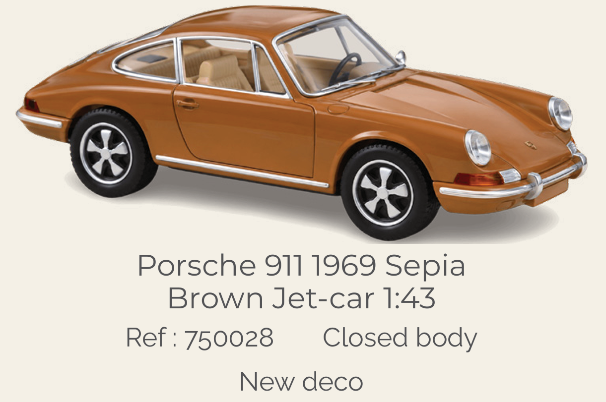 Norev 750028 Porsche 911 1969 Sepia Brown Jet-car 1:43