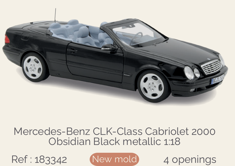 Norev 183342 Mercedes-Benz CLK-Class Cabriolet 2000 1:18