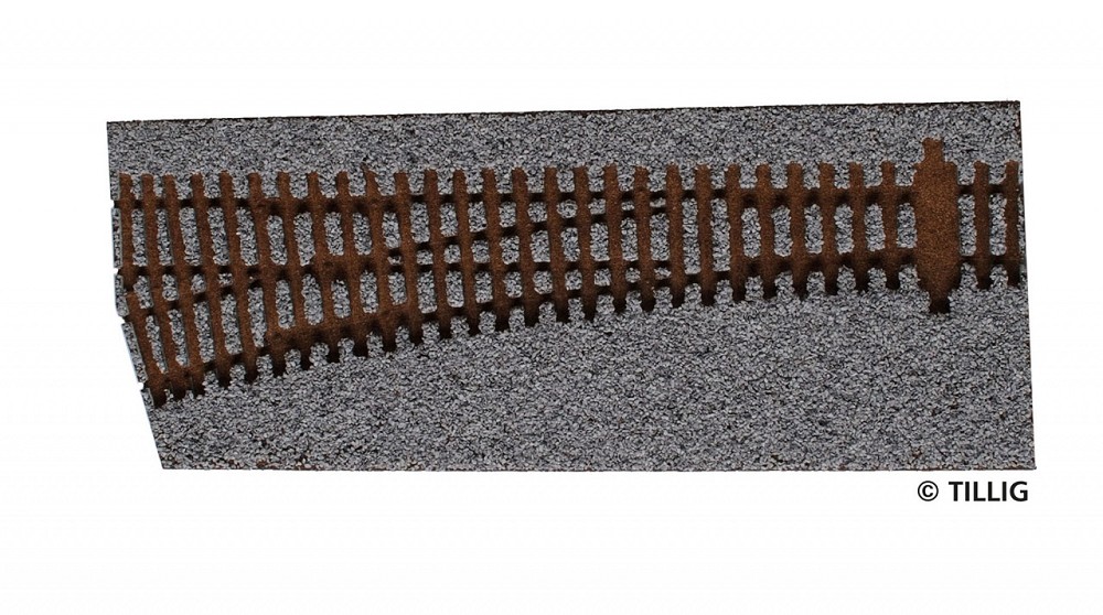 Tillig 86562 Gleisbettung EW1 links, hell Spur H0 1:87 werks. ausverk.
