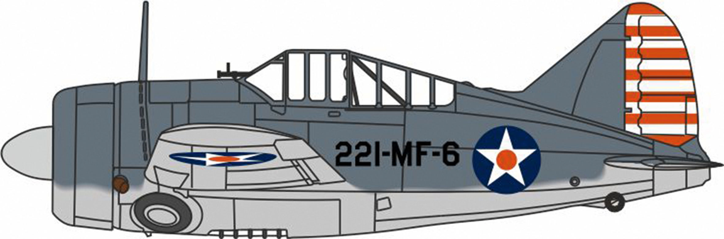 Herpa 81AC131 Brewster Buffalo VMF-221 USMC