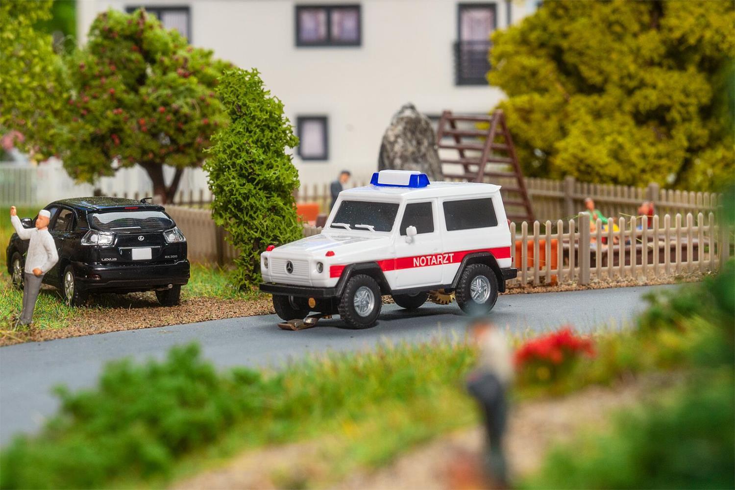Faller 161448 SUV MB G-Klasse Notarzt (HERPA) 1:87 Spur H0 Neu