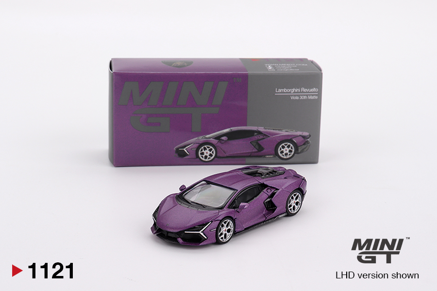 Mini GT 1121 Lamborghini Revuelto Viola 30th Matte 2024 1:64 NEU