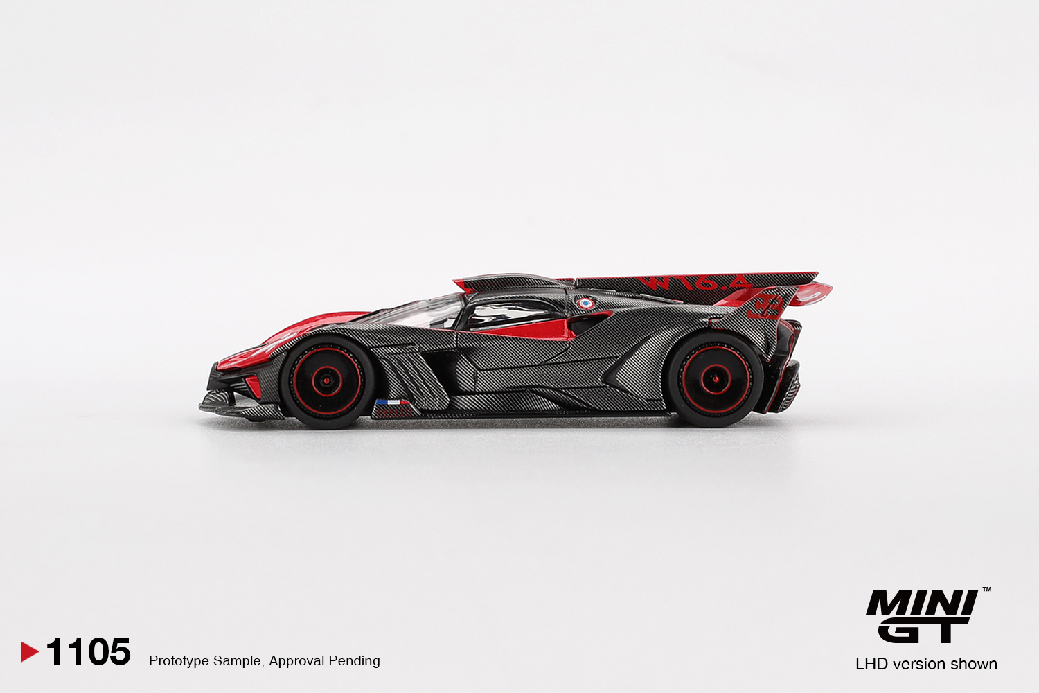 Mini GT 1105 Bugatti Bolide Red Ultimate 2026 1:64 Standmodell NEU