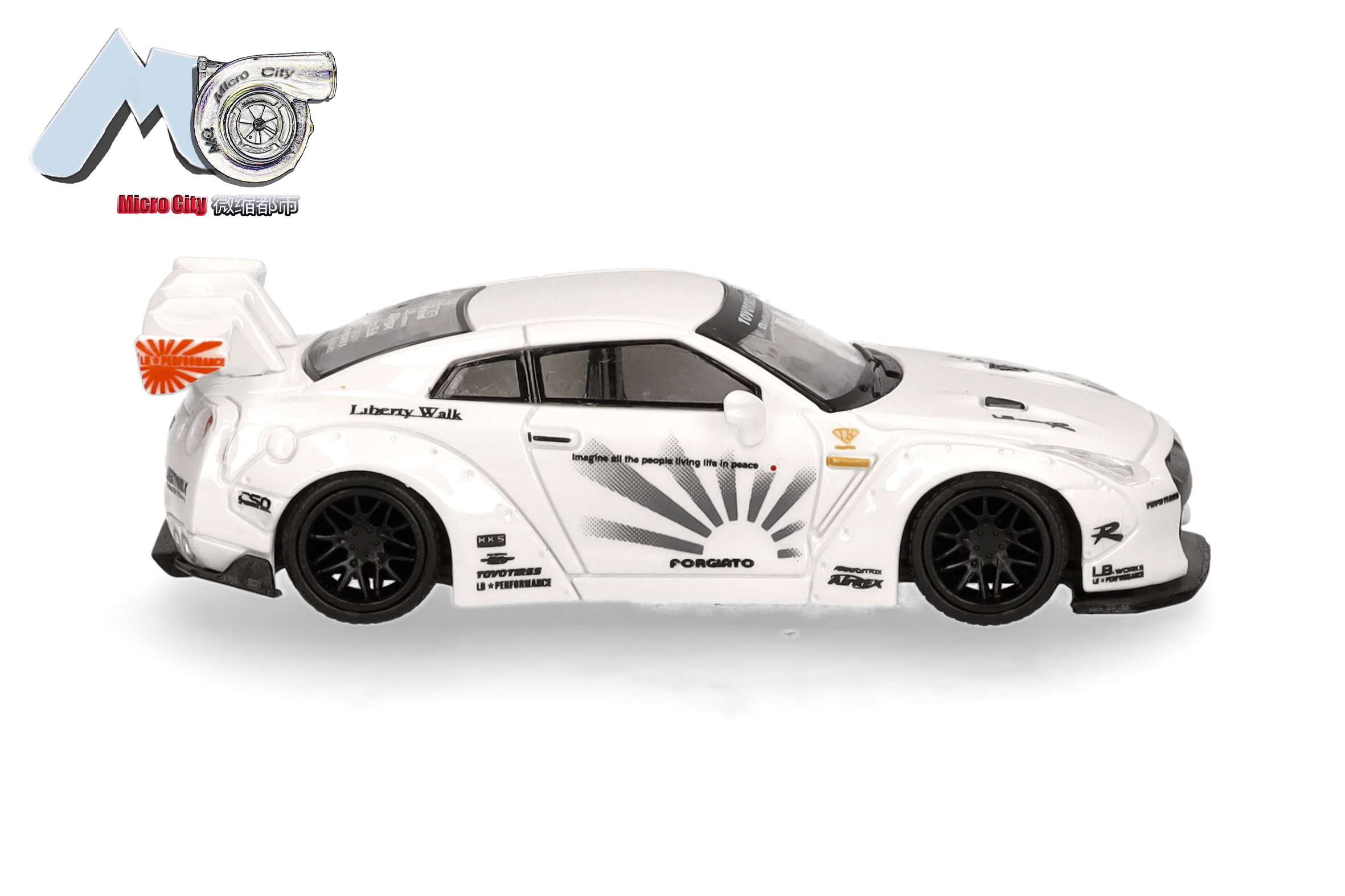 Herpa 87MC000009 MicroCity: Nissan GTR 35 (2007-2012) weiß 1:87 Neu