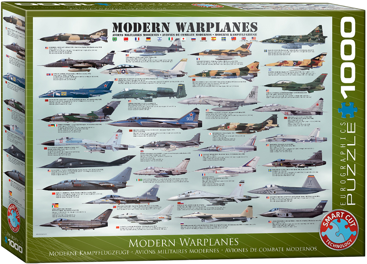 EUROGRAPHICS 6000-0076 Moderne Kampfflugzeuge 1000 Teile Puzzle