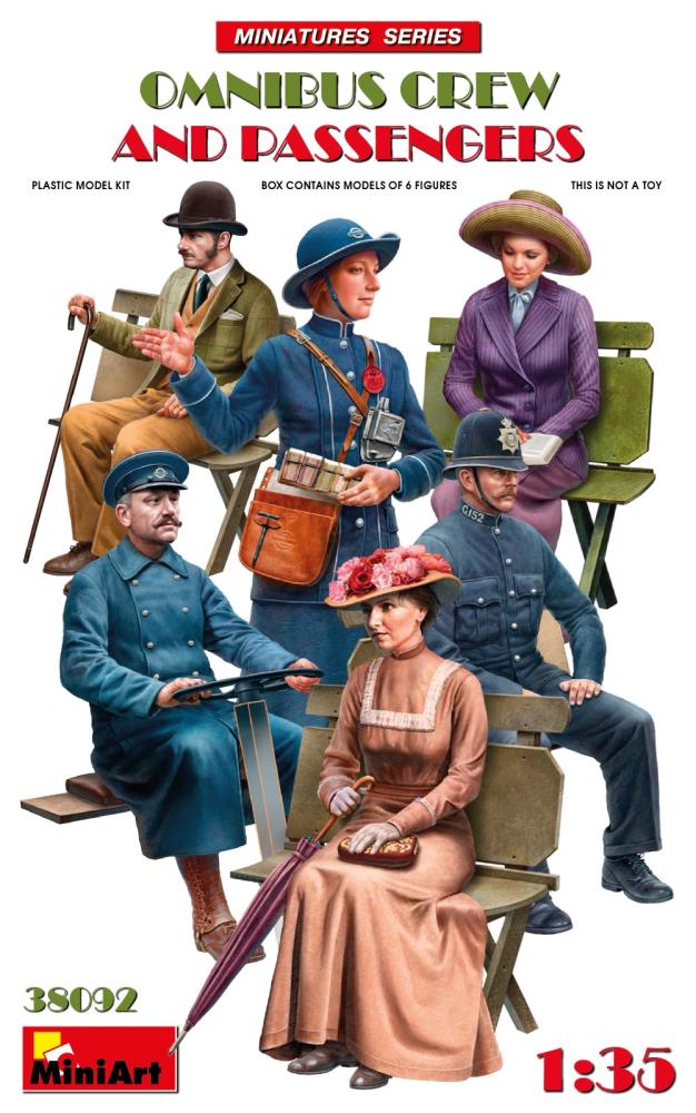 MiniArt 38092 OMNIBUS CREW AND PASSENGERS 1:35 Bausatz Neu