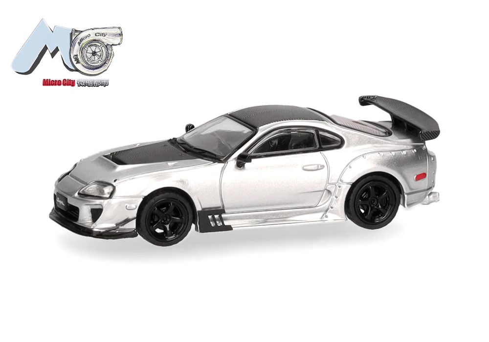 Herpa 87MC000017 MicroCity: Toyota Supra silber (1993-2002) 1:87 Spur H0