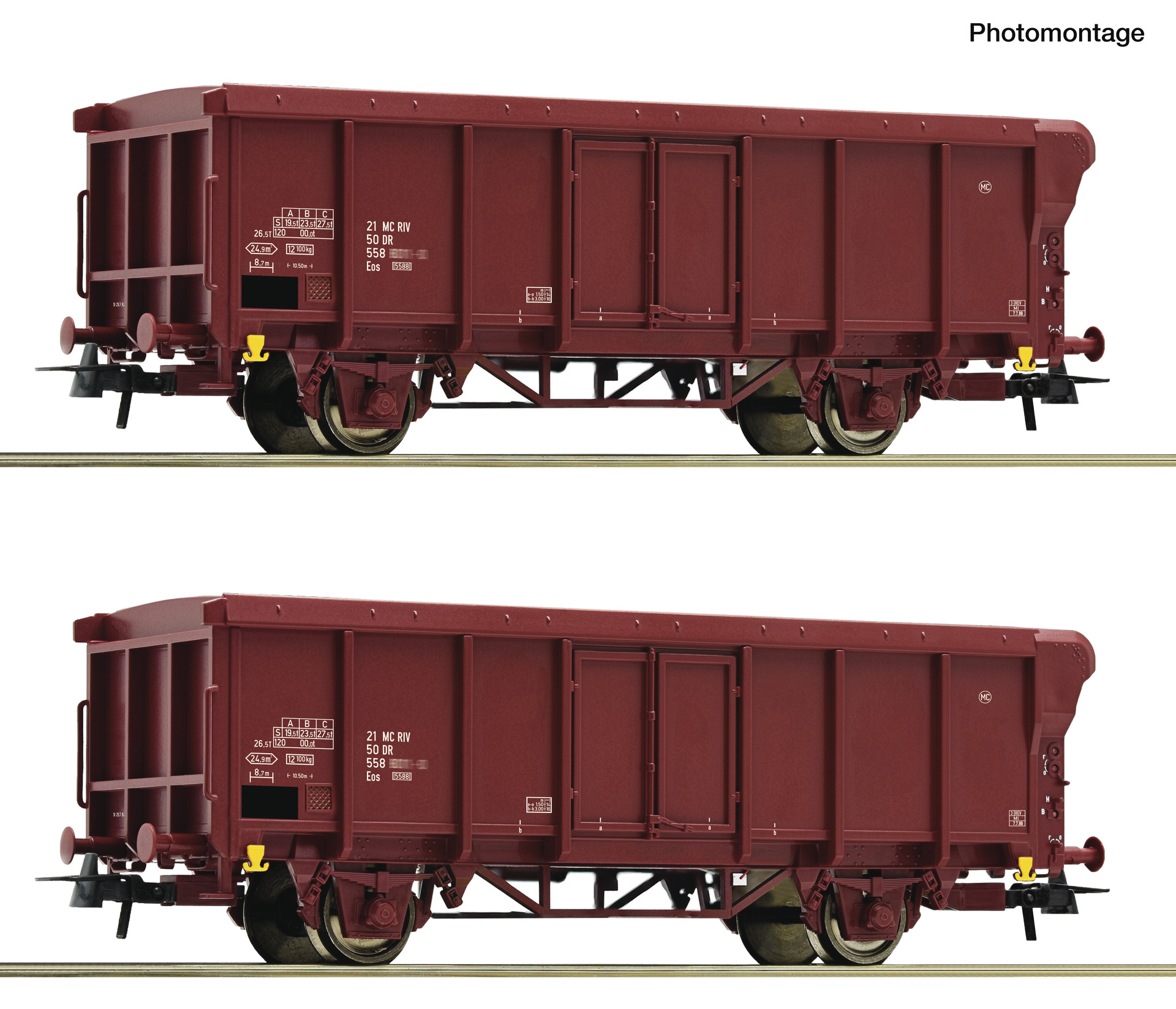 Roco 6600280 2-tlg. Set: Offene Güterwagen