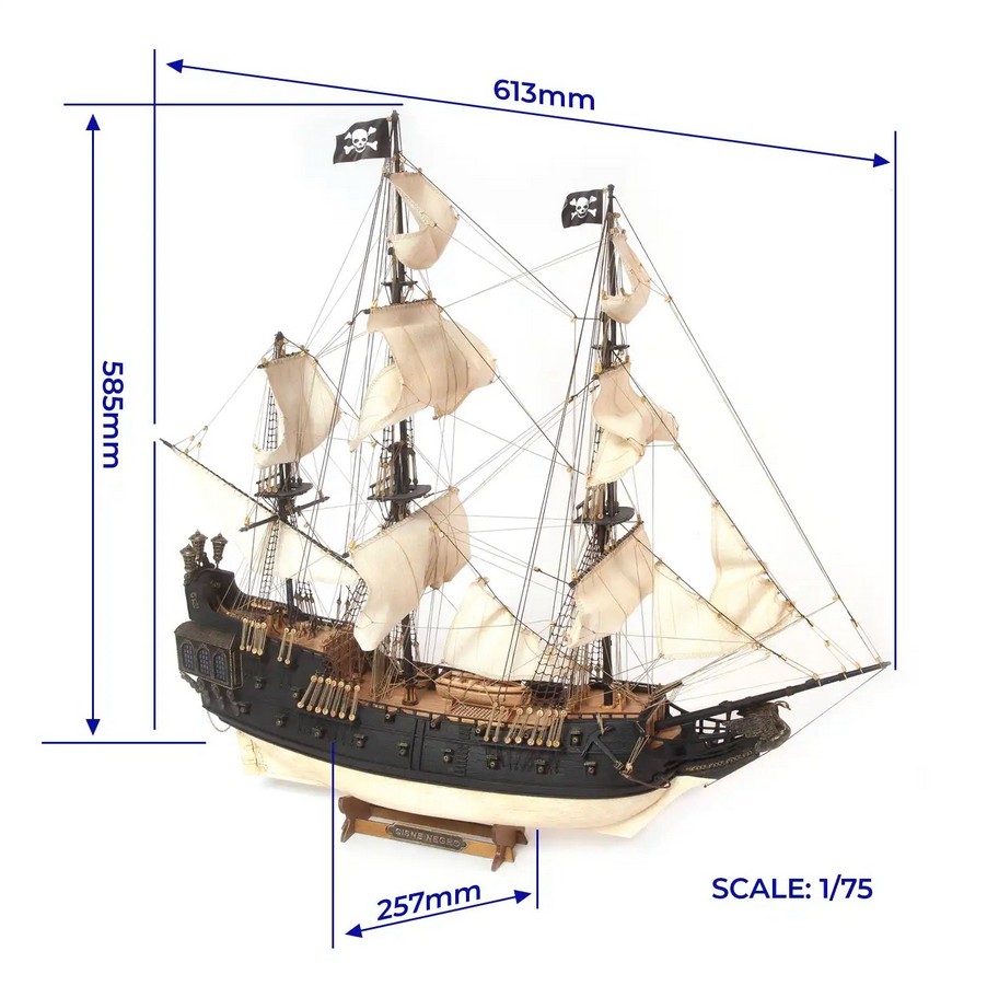 OcCre 12012 Black Swan Piratenschiff 1:75 Holzbausatz NEU OVP