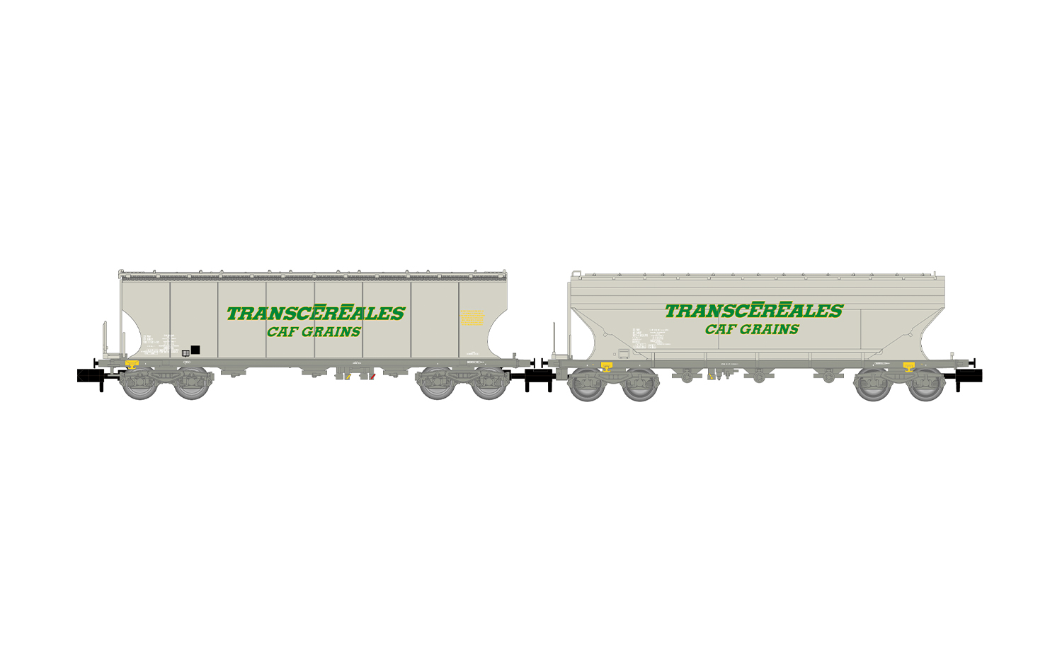 Arnold HN6732 SNCF, 2-tlg. Set Getreidesilowagen „Transcéréales – CAF Grai