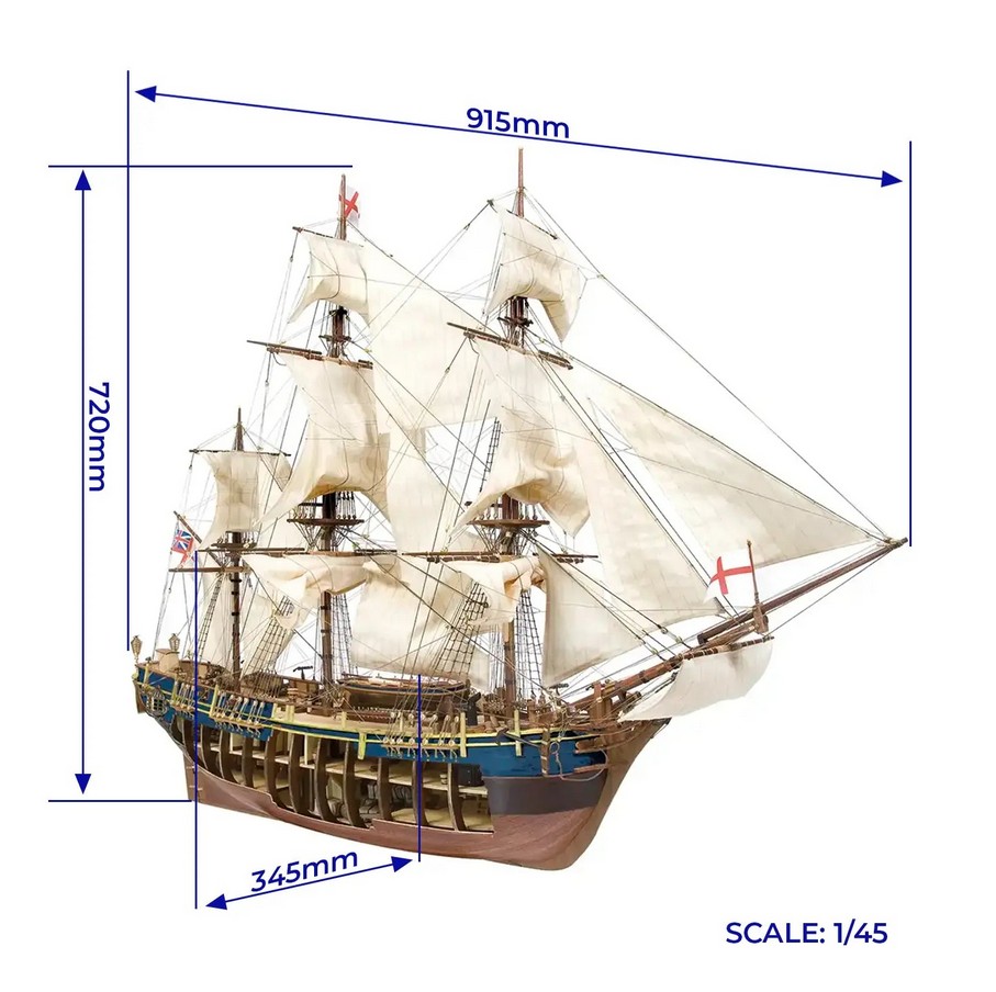 OcCre 14006 HMS Bounty 1:45 Holzbausatz NEU OVP