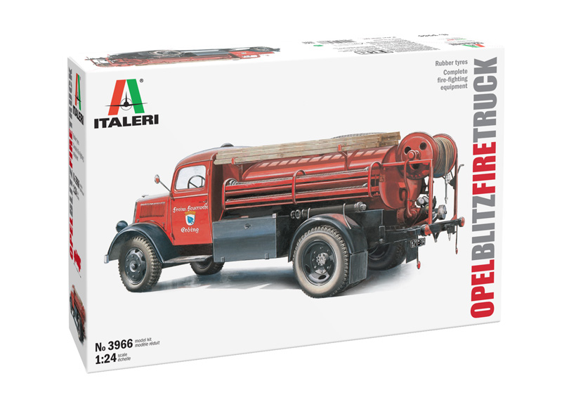 Italeri 3966 OPEL BLITZ FIRE TRUCK 1:24 Modellbausatz NEU OVP