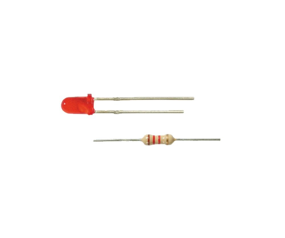 Viessmann 3550 LED rot Ø 3 mm, inkl. Vorwiderstände, 4 Stück - H0 1:87