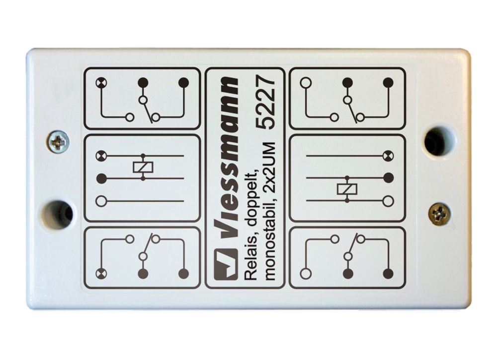 Viessmann 5227 Relais, monostabil, 2 x 2UM, negativer Schaltimpuls
