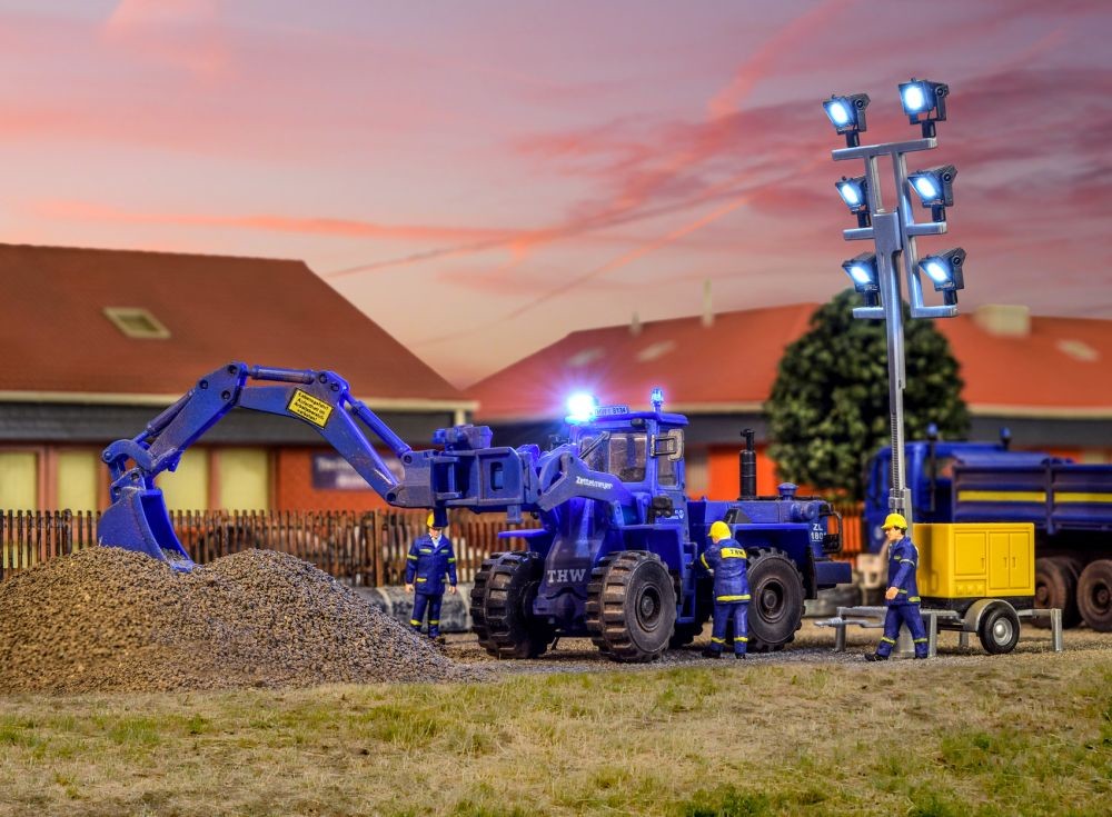 Kibri 18455 H0 THW ZETTELMEYER Radlader ZL1801mit beleuchtetem Arbeitssc