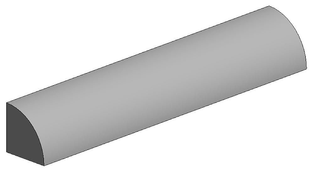 evergreen 249 Viertelrundstange, 35 cm lang,Durchm. 2,00 mm, 3 Stück