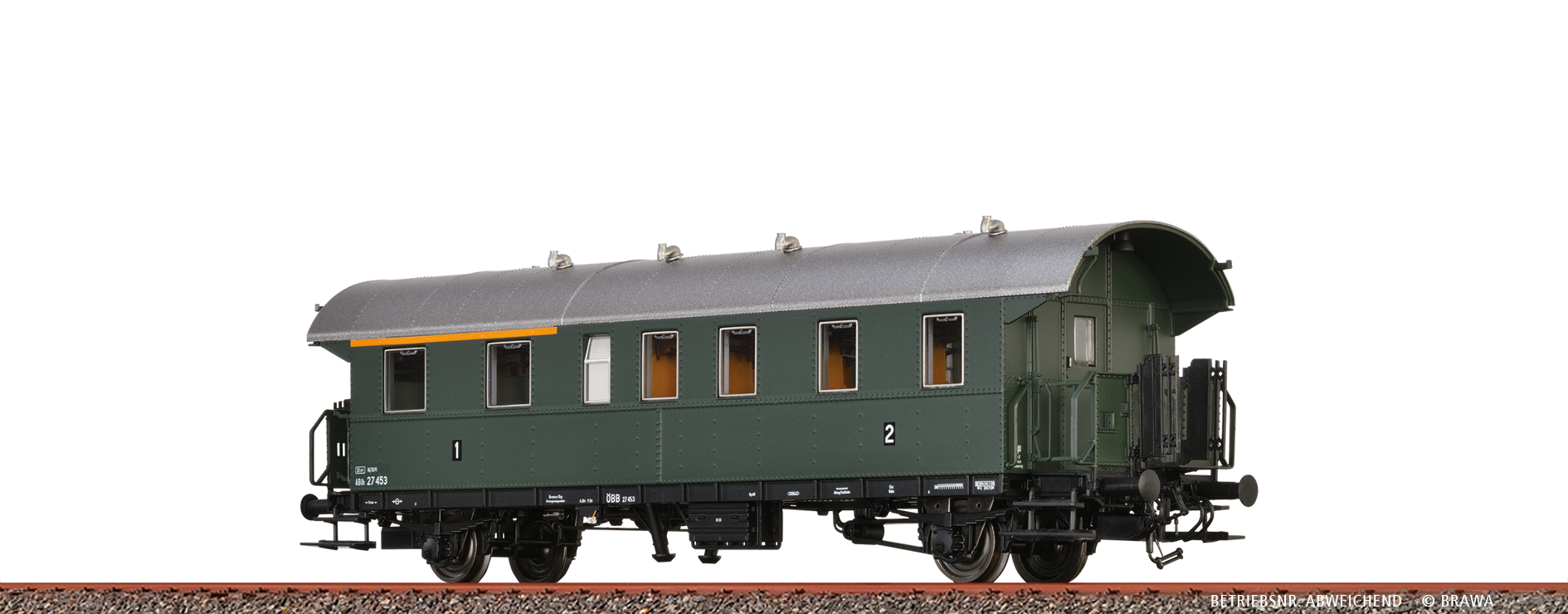 Brawa 46818 Einheits-Durchgangswagen ABih ÖBB 1:87 Spur H0 DC