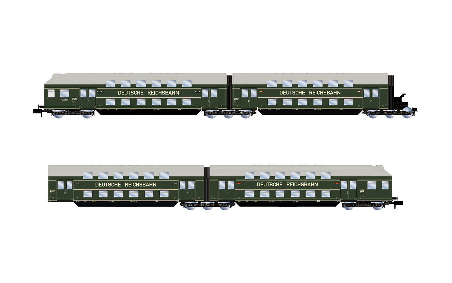 Arnold HN4520 DR, 4-tlg. Doppelstockeinheit DB13ümpe, dunkelgrüne Farbgebu