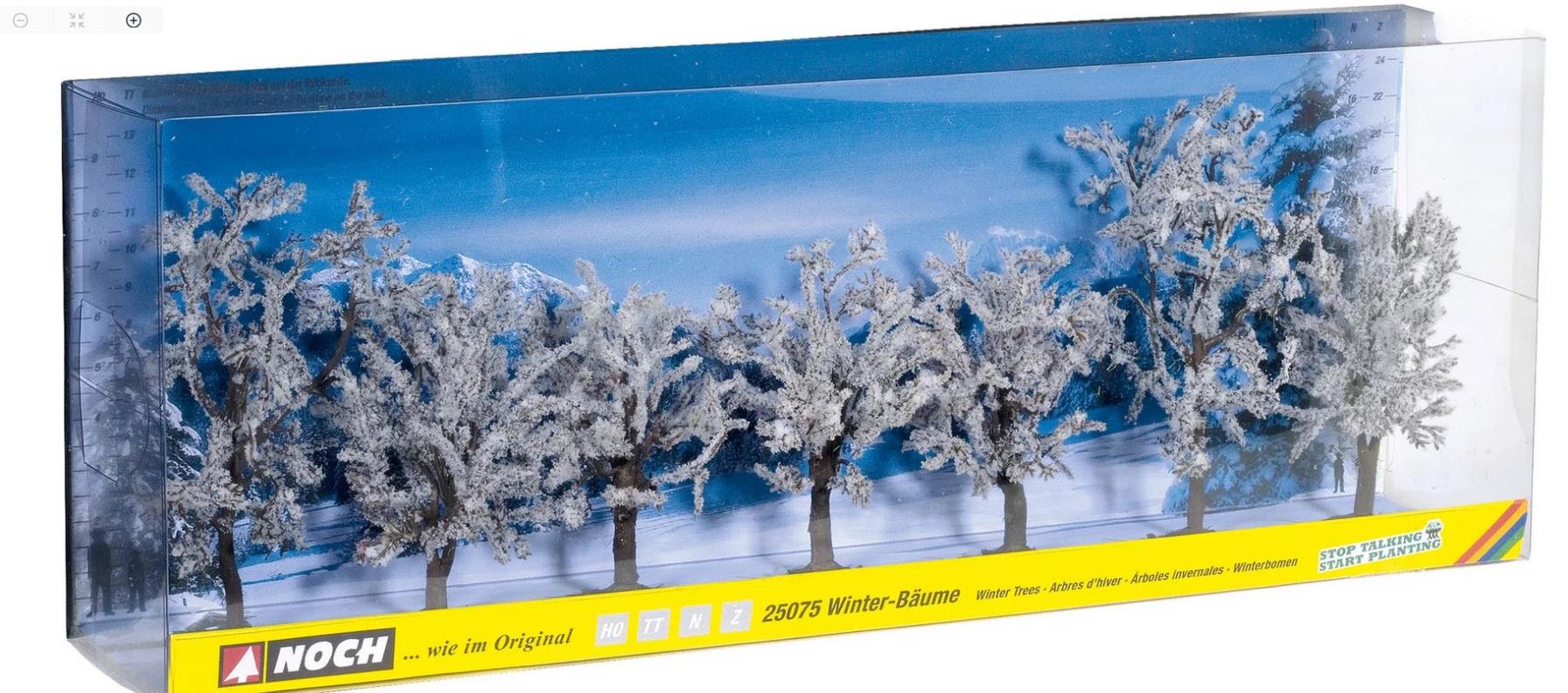 Noch 25075 Winterbäume 7 Stück ca 8 - 10 cm hoch Spur H0/TT/N/Z