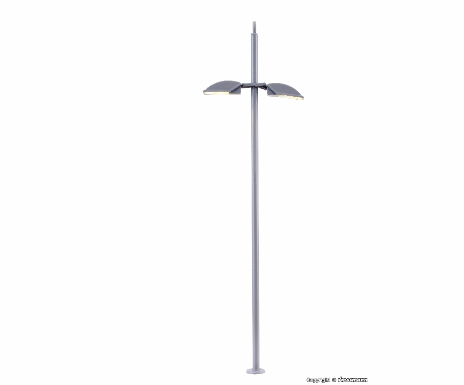 Viessmann 6034 H0 Stadtleuchte modern, doppelt, LED weiß
