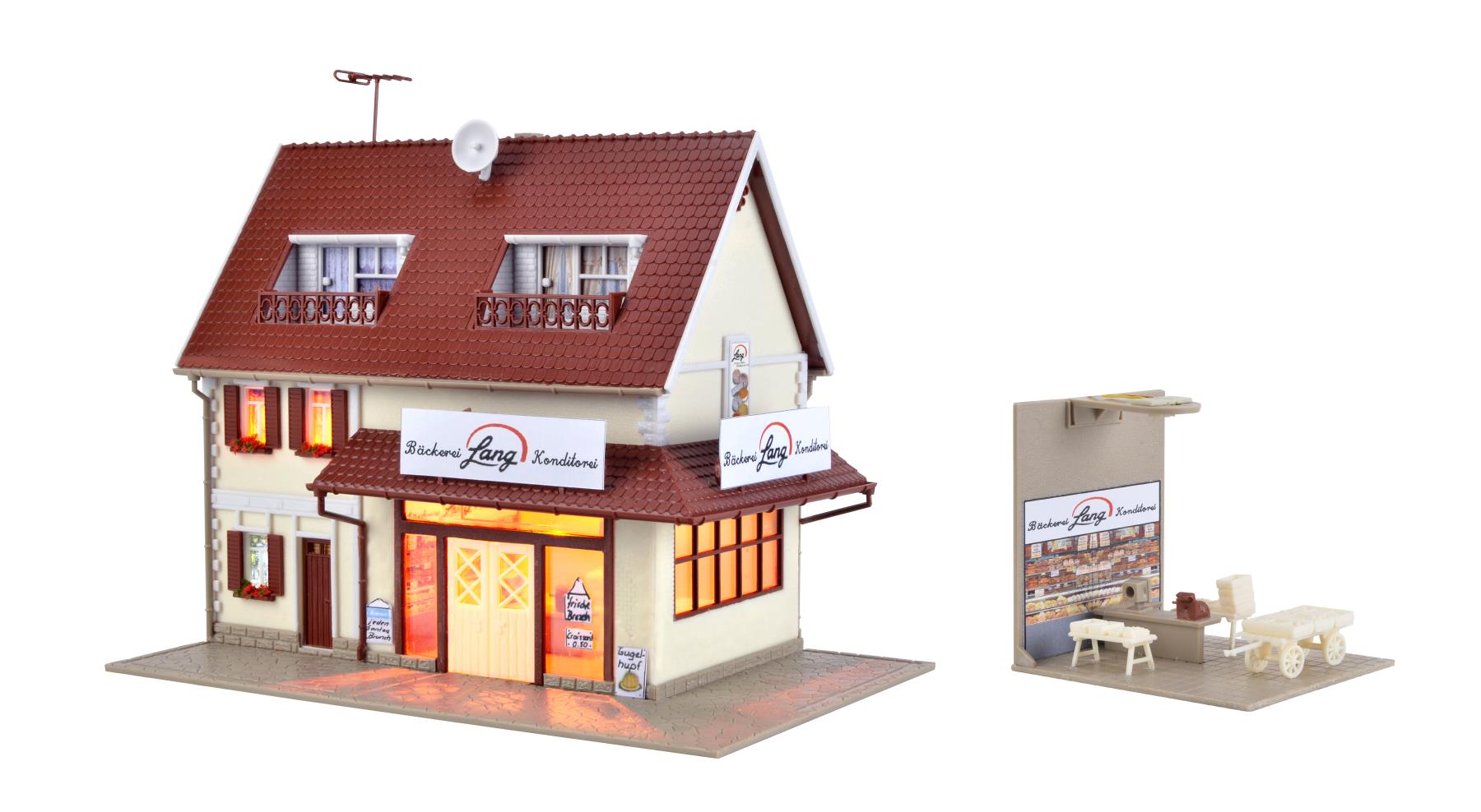 Vollmer 43633 Bäckerei Lang mit Inneneinrichtung 1:87 Spur H0 Neu