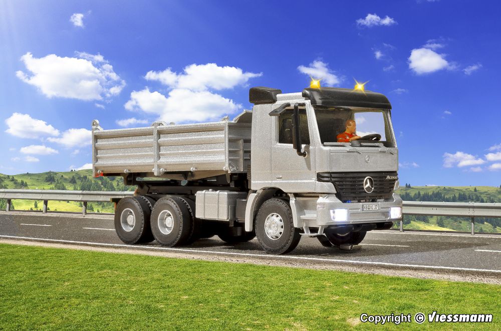 Viessmann 8037 MB ACTROS 3-achs Muldenkipper silber 1:87 Spur H0