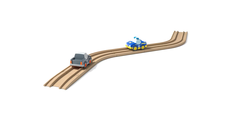 HABA 2013399001 Cars – Crash-Set 8 Schienenelemente 2 Wagen NEU