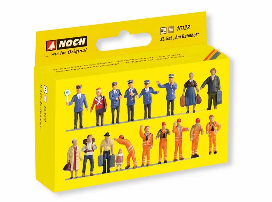 Noch 16122 XL-Set Am Bahnhof 18 Figuren 1:87 Spur H0 Neu OVP