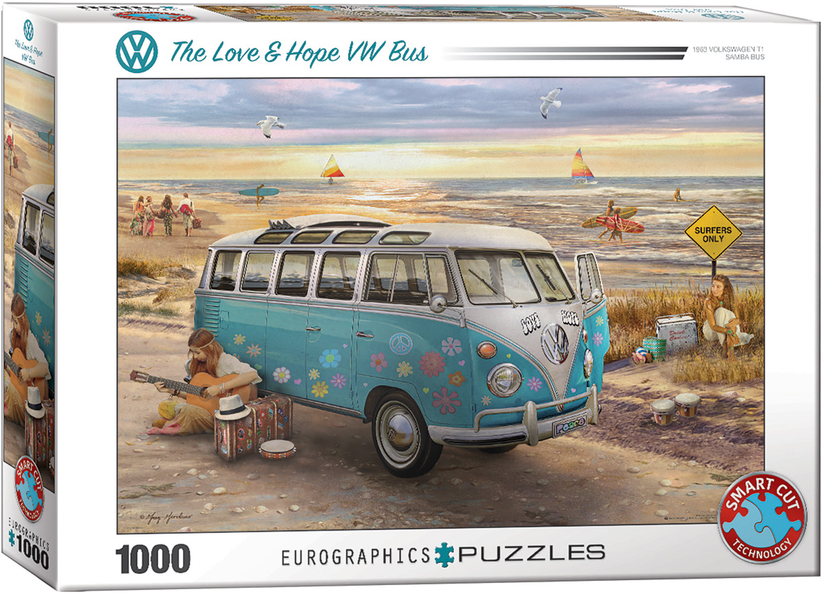 EUROGRAPHICS 6000-5310 Der Love & Hope VW Bus 1000 Teile Puzzle NEU OVP