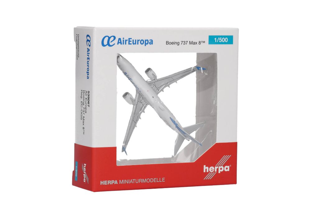 Herpa 539067 Air Europa Boeing 737 Max 8 - EC-OGS 1:500 NEU OVP