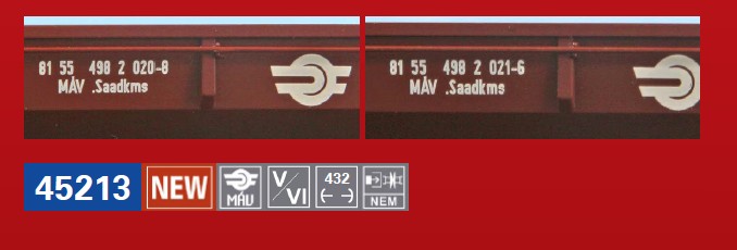 ACME 45213 Set 2-tlg RoLa MÁV Typ Saadkms 1:87 Spur H0 DC Neu