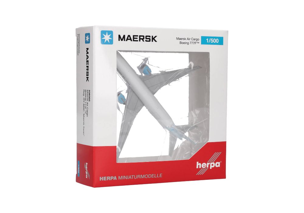 Herpa 538305 Maersk Air Cargo Boeing 777F - OY-MAC 1:500 Neu