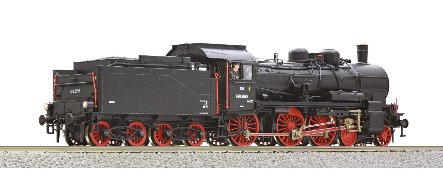 Roco 71393 Dampflokomotive 638.2692 ÖBB 1:87 Spur H0 DC Neu