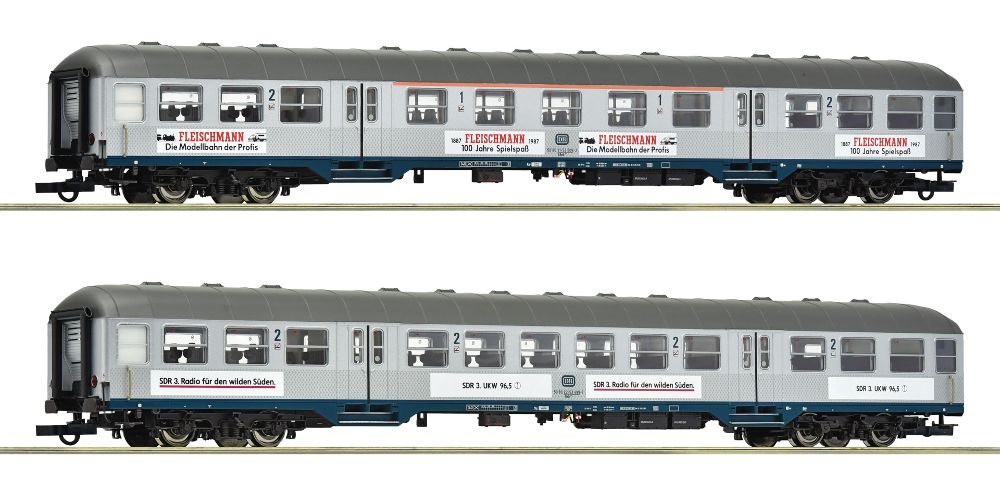 Roco 6200206 2-tlg Set Nahverkehrswagen „Silberlinge“ DB Spur H0